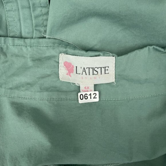LAtiste Miami Oversize Mint Green Utility Jumpsuit Button-Front Pockets Women 4X - Picture 6 of 13